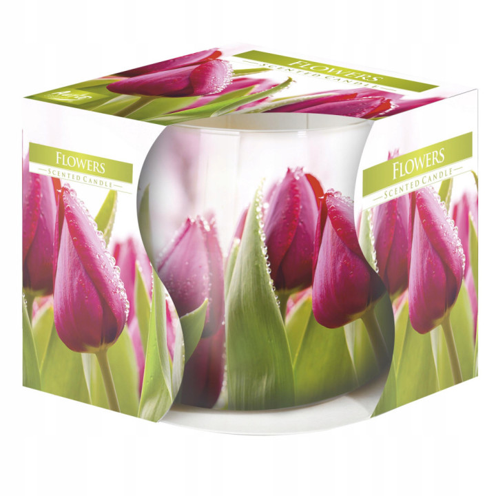 BISPOL Vonná sviečka Tulipány 100g