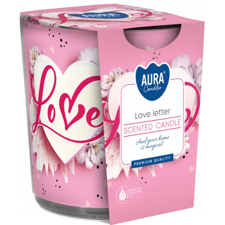 Bispol vonná sviečka v skle 100g - sn72s-04 Love Letter