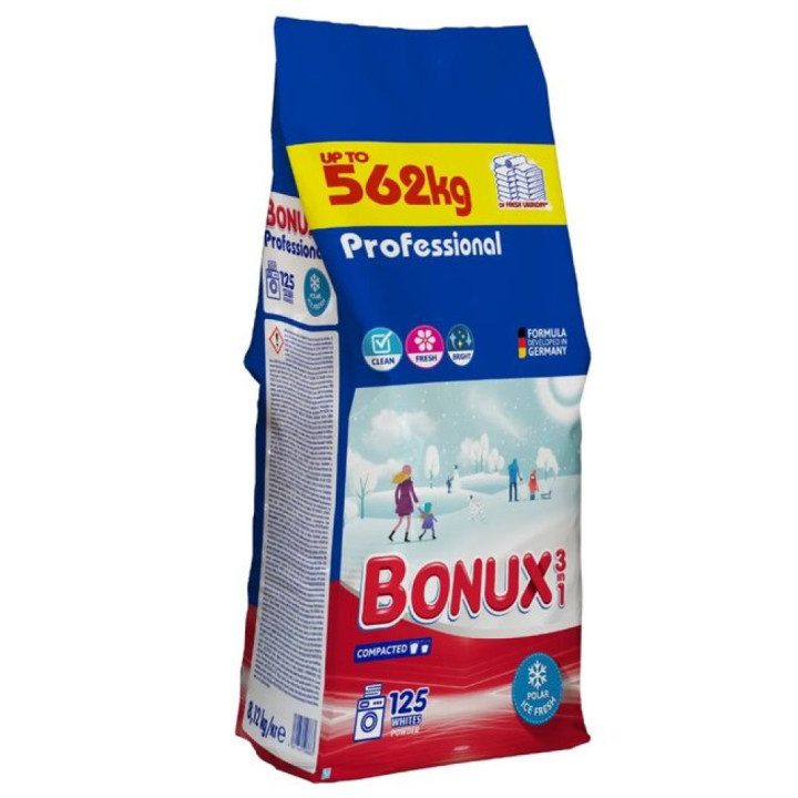 Bonux prací prášok White Professional Ice Fresh  8,12kg 125PD