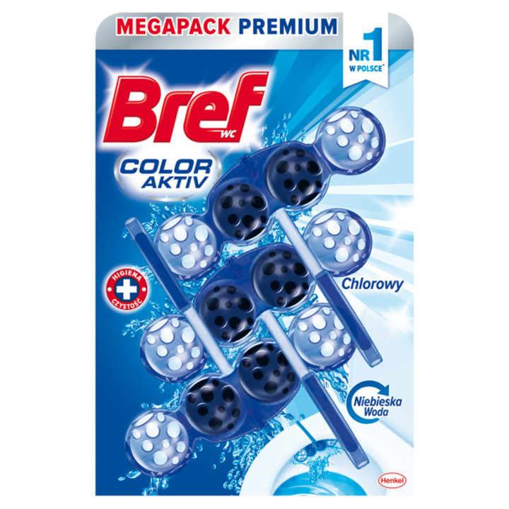 Bref wc blok Color Aktiv Chlorine 3x50g