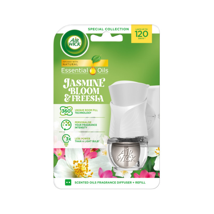 Air Wick Electric Strojček + Jazmínové kvety a frézie 19ml