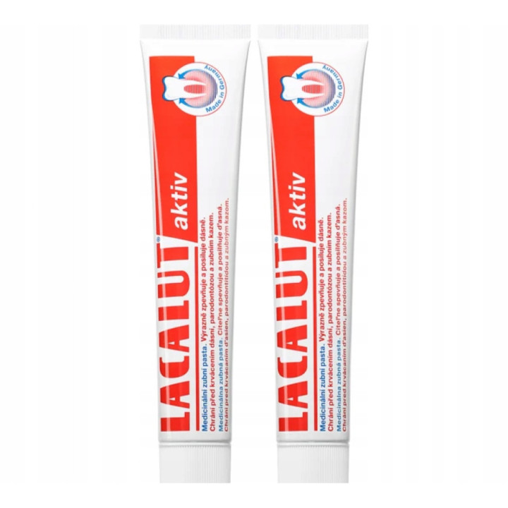 Lacalut aktiv zubná pasta 75ml 2ks