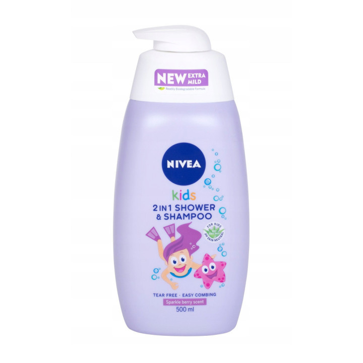 NIVEA Kids detský sprchový gél 2v1 Girl 500ml 84589