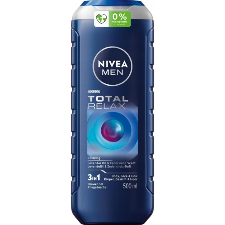 Nivea Men Total Relax 3v1 sprchový gél pre mužov 500 ml