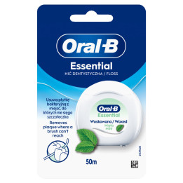 Oral-B Essential voskovaná dentálna niť, mätová príchuť, 50 m