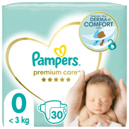 Pampers Plienky Premium Care 0 30ks