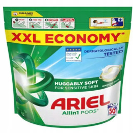 Ariel prací kapsuly All in 1 Pods Sensitive Skin 50PD