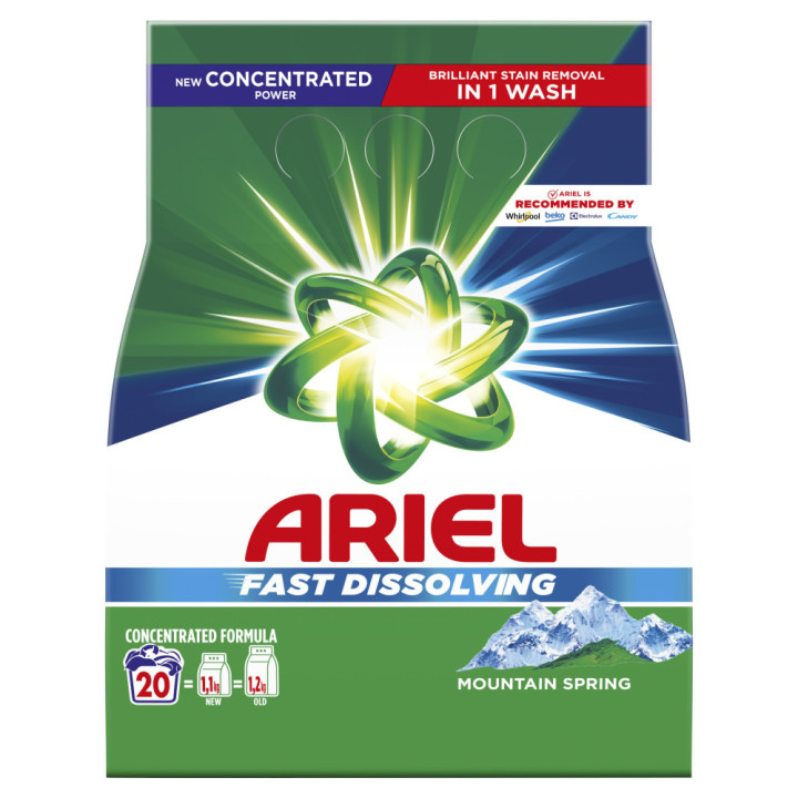 Ariel prací prášok Alpine Fresh 1,1kg 20PD