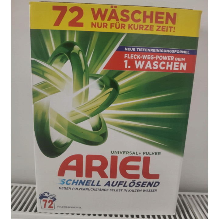 Ariel prací prášok Universal 3,96kg 72PD