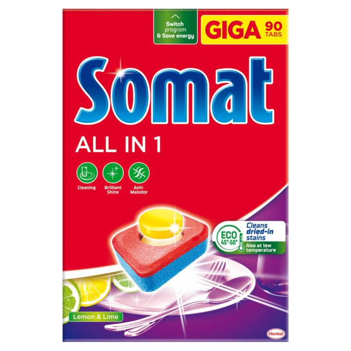 SOMAT tablety 90ks All In One Lemon*Lime