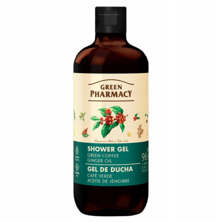 Green Pharmacy sprchový gél zelená káva a zázvorový olej 500ml