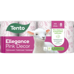 Tento Ellegance Pink Decor toaletný papier 8 ks