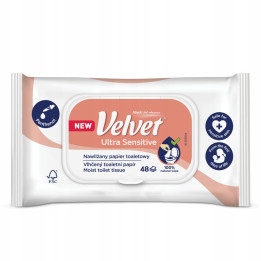 Velvet Toaletný papier vlhčený Sensitive 48ks