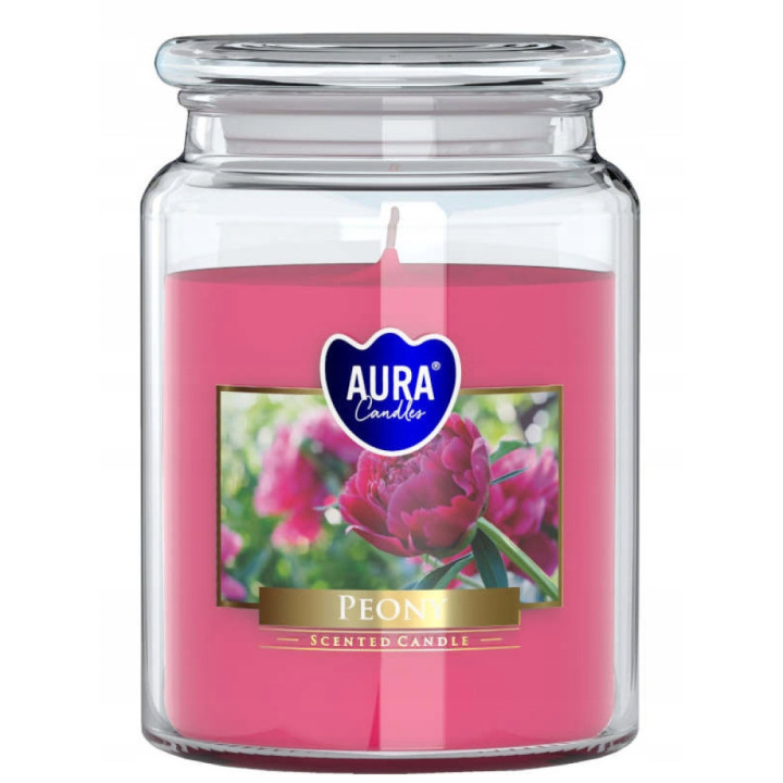 Aura Bispol Peony vonná sviečka 500g