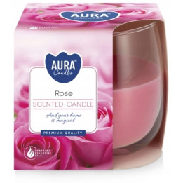 Aura Bispol Rose vonná sviečka 130g