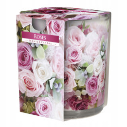 Aura Bispol Roses vonná sviečka 100g