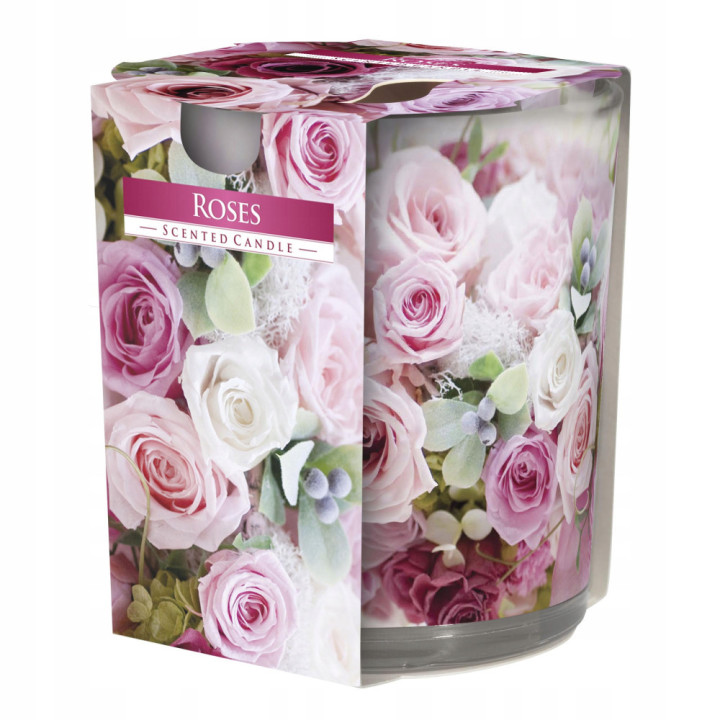 Aura Bispol Roses vonná sviečka 100g