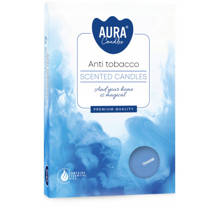 Aura sviečka voňavá Anti tobacco 4ks/bal