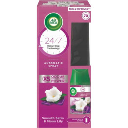 Air Wick FM strojček + náplň 250ml Jemný Satén & Ľalia