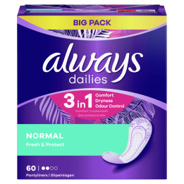 Always vložky Fresh&Protect Normal 60ks