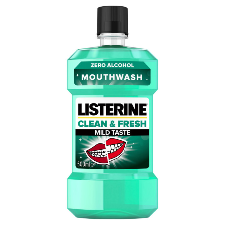 Listerine ústna voda Clean & Fresh Mild Taste 500ml