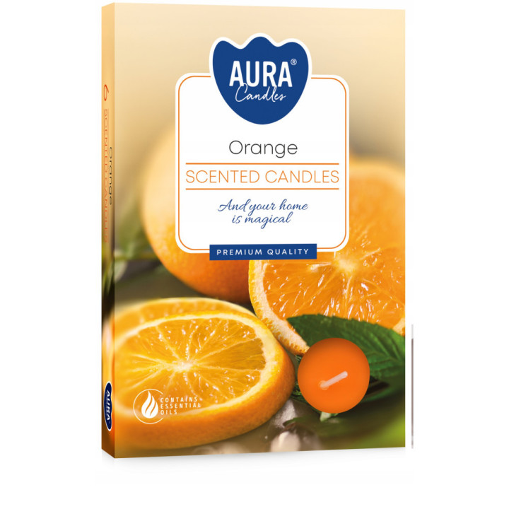 Aura sviečka voňavá Orange 4ks/bal