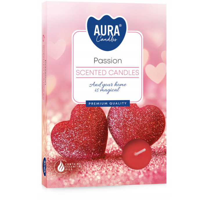 Aura sviečka voňavá Passion 4ks/bal