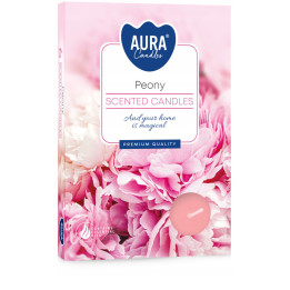 Aura sviečka voňavá Peony 4ks/bal