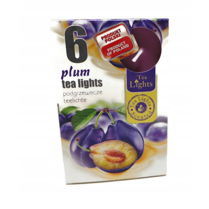 Aura sviečka voňavá Plum 4ks/bal