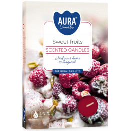 Aura sviečka voňavá Sweet Fruits 4ks/bal