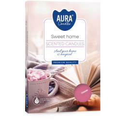 Aura sviečka voňavá Sweet home 4ks/bal