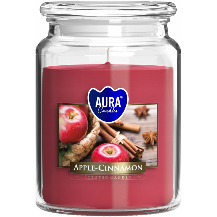 Aura sviečka voňavá v skle Apple Cinnamon 500g
