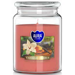 Aura Bispol Vanilla Amber vonná sviečka 500g