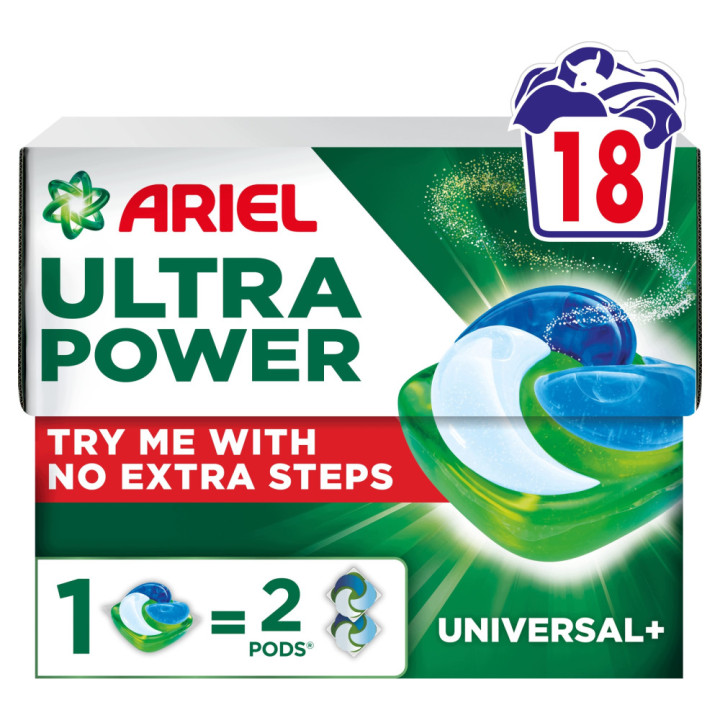 Ariel prací kapsule Ultra Pover Universal 18PD